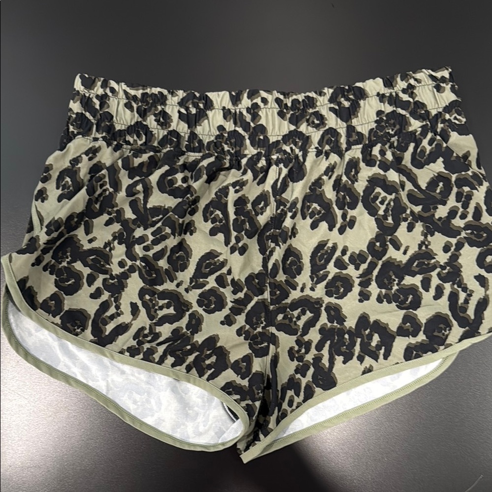 Victoria's Secret Black and Green Athletic Shorts with Elastic Waistband